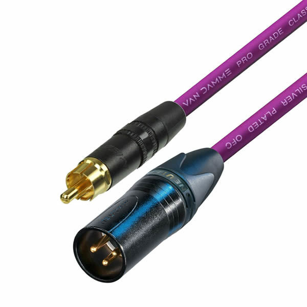 LSH XLR Male to RCA Phono Cable 0.25m